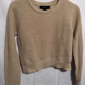 Gold/tannish gold sparkly forever 21 sweater